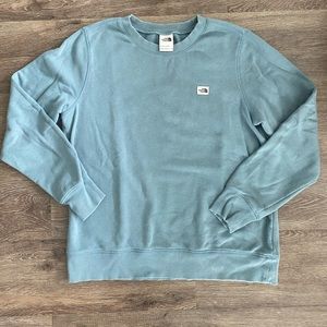 Blue North Face Crew Neck Sweatshirt